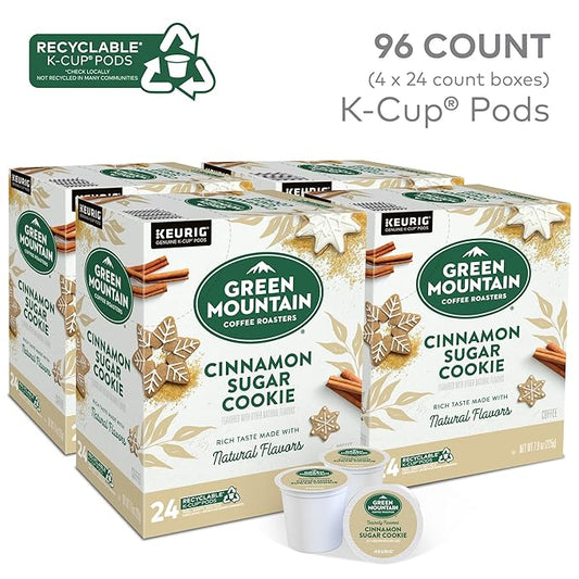 Green Mountain Coffee Roasters Cinnamon Sugar Cookie Keurig Single-Serve K-Cup Pods, Light Roast Coffee, 96 Count