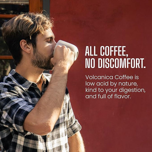 Volcanica Espresso Whole Beans Coffee, Dark Roast 100% Arabica, Espresso Roast, Bold Sweet Flavor, Fresh Roasted, Kosher, Vegan, Gluten-Free, 5 lbs