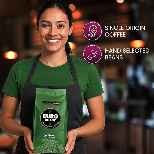 Euro Roast, Fresh Arabica Green Beans, Premium Quality Coffee, 500g Bag