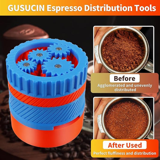 Spirographic Espresso WDT Tool, Espresso Distribution Tools Compatible with Breville 58MM Portafilter Baskets, Geared Spinning Espresso Needle Stirrer, Espresso Machine Accessories Tool