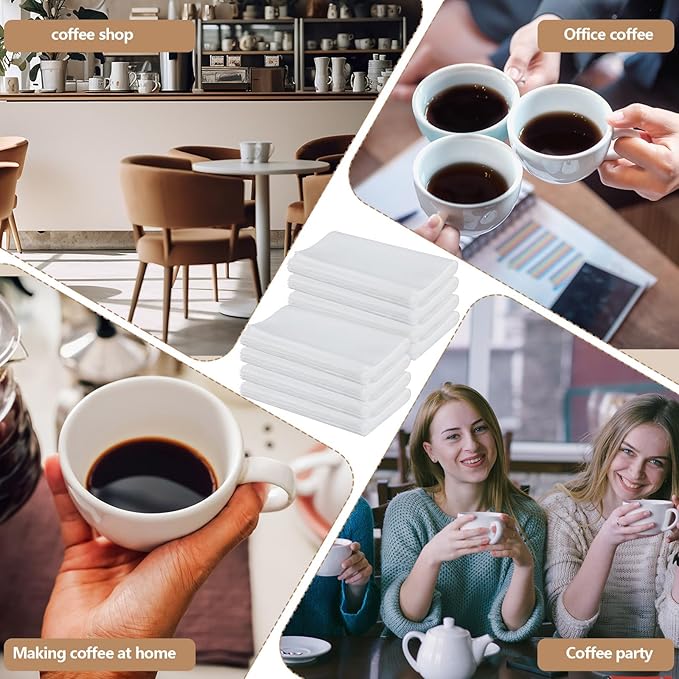 Cinnvoice 100 Pcs 20" x 20" Commercial Home Cold Brew Coffee Filter Bags with Drawstring, Disposable for Commercial Home Cold Brew Coffee Makers