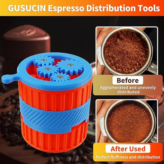 Spirographic Espresso WDT Tool, Espresso Distribution Tools Compatible with Breville 54MM Portafilter Baskets, Geared Spinning Espresso Needle Stirrer, Espresso Machine Accessories Tool