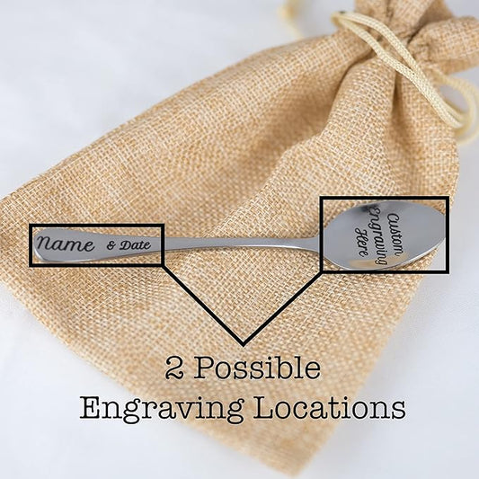 Custom Personalized Engraved Spoon - Your Idea, Text, Message in Stainless Steel - Unique Gift for Best Friend, Lover, Parent, Child (Tea Spoon)