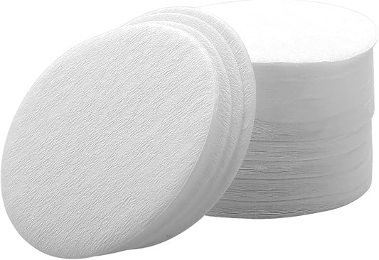 Normcore 53mm Espresso Paper Filters with Storage Tube, Replacement Filter Packs, Paper Coffee Filter Compatible with 54mm Portafilters Baskets - 200 Sheets