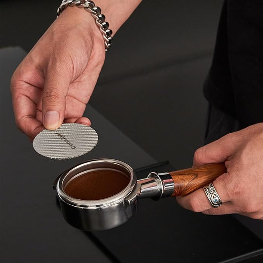 58mm Espresso Puck Screen, 1.7mm 150μm Coffee Reusable Professional Barist Espresso Screen for 58mm Bottomless Portafilter Filter Basket - Made with 316 Stainless Steel