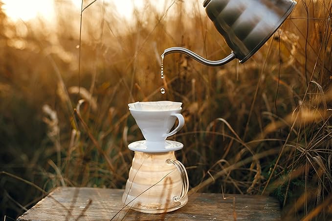 Kajava Mama Ceramic Pour Over Coffee Dripper | V02 Cone | 2-Cup Slow Brew | Premium Ceramic Manual Coffee Maker for Home & Café