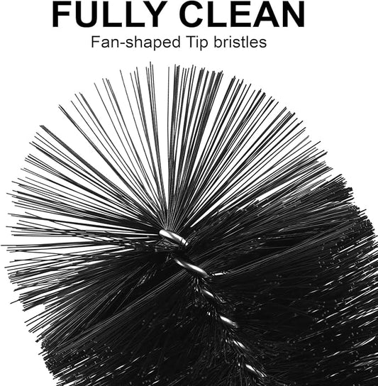 Long Bottle Brush, 15.64 in Bendable Cleaner Brushes for Cleaning Neck Beer Bottles, Wine, Baby Bottles, Water Bottles, Tumblers, Flask, Bird Feeder, Vase, Pipes and Brewing Supplies Black/1Pack