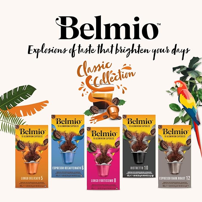 Belmio Fortissimo Espresso Coffee Pods - Dark Roast - Rich & Robust - Compatible with Original Nespresso Machines - 10 Count (Pack of 10)
