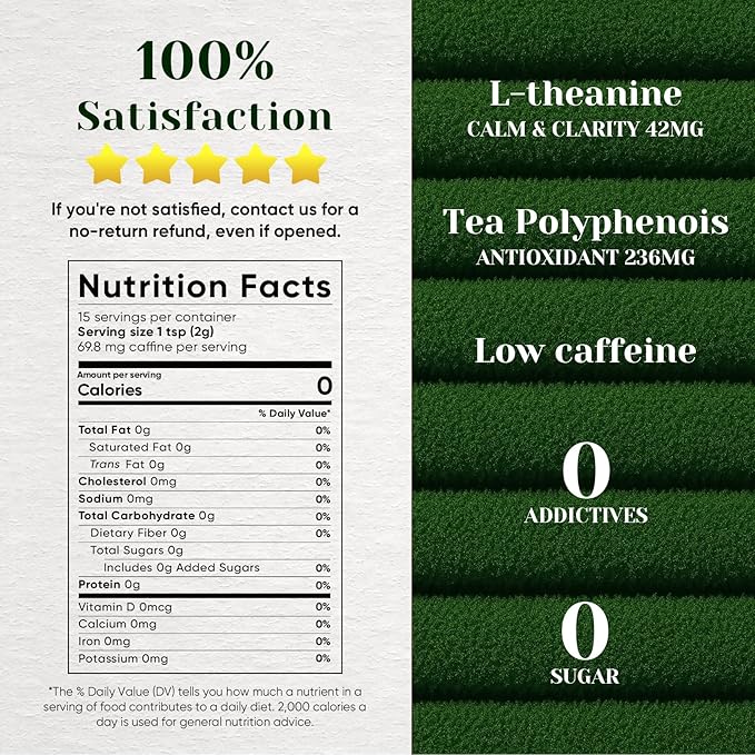 Venture Pal Superior Ceremonial Grade Matcha Powder, 100% Pure First Harvest Matcha Powder, Shade Grown Green Tea – Vegan, Gluten-Free, No Additives, Unsweetened (30g/1.06oz Tin)