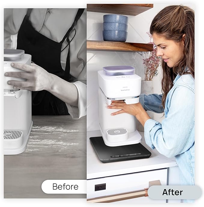 Ibyx Elegant Sliding Tray for Your Coffee Maker & Heavy Kitchen Appliances - Sturdy, Slides Easily from Under The Cabinet (Black, 7.5βW x 14.5βD)