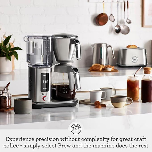 Breville Luxe Drip Coffee Machine BDC415OLT, Olive Tapenade, Glass Carafe