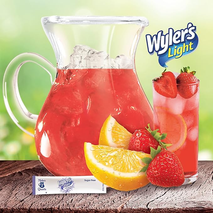 Wyler's Light Pitcher Packs, Water Drink Mix, Strawberry Lemonade,6 Pitcher Packets