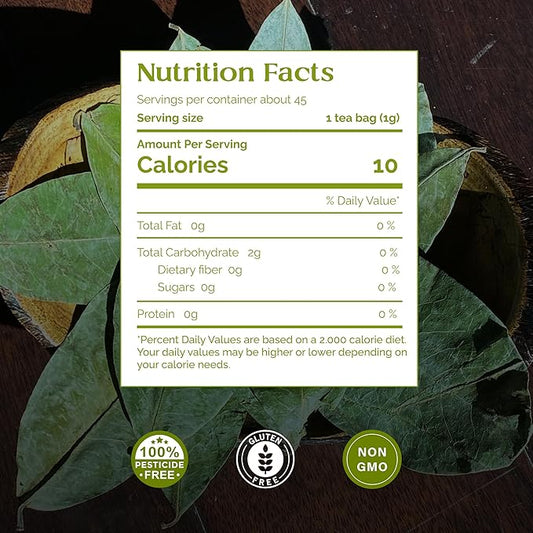 Organic Pharmacist Premium Soursop Tea Bags, Graviola Leaf Tea, Guanabana Teas, Guyabano Herbal Tea, Soursop Bitters Teas, Shredded Ground Leaves, 25 Count, New & Improved