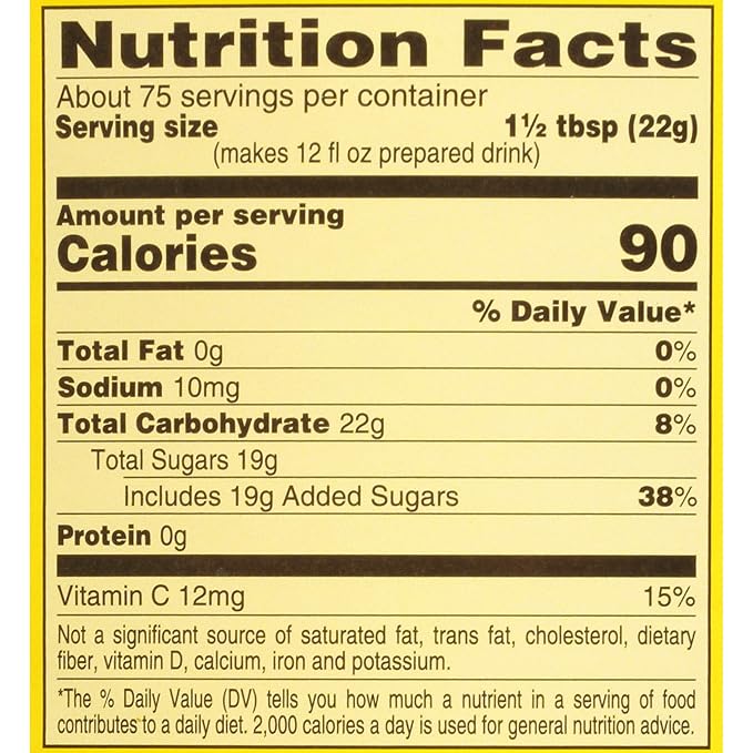 4C Powdered Drink Mix Cannisters, Lemonade, 28 Quarts, Family Sized Cannister, Thirst Quenching & Refreshing Flavors (Lemonade, 3.62 Pound (Pack of 3))