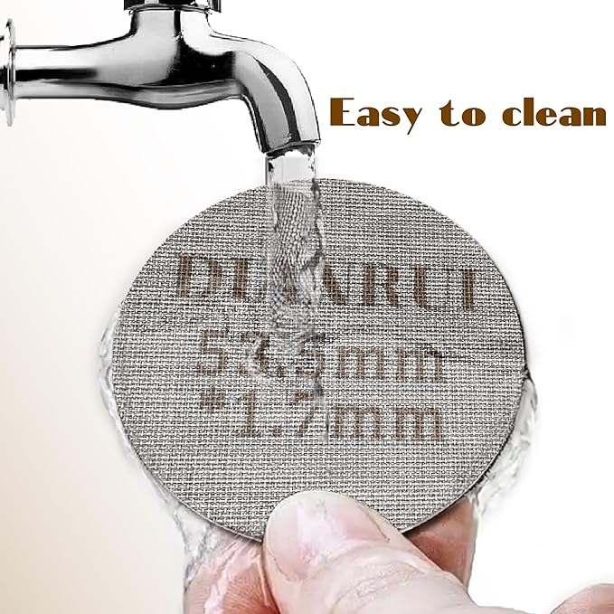 Dianrui 53.3mm Puck Screen Espresso Puck Screen for Breville 54mm Portafilter- 316 Stainless Steel Lower Shower Screen (53.3mm*1.7mm*150μm)