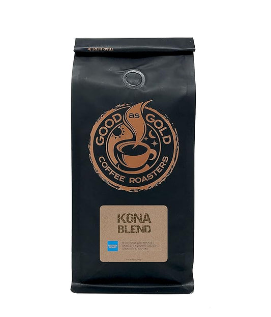 Kona Blend Coffee - Good As Gold Coffee Roasters - Whole Bean (12oz)