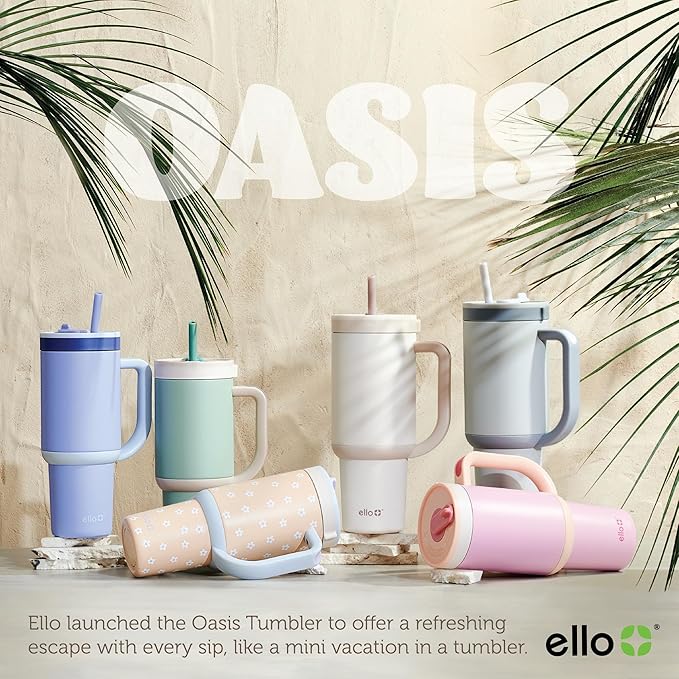 Ello Oasis 30oz Stainless Steel Tumbler - Full Bloom