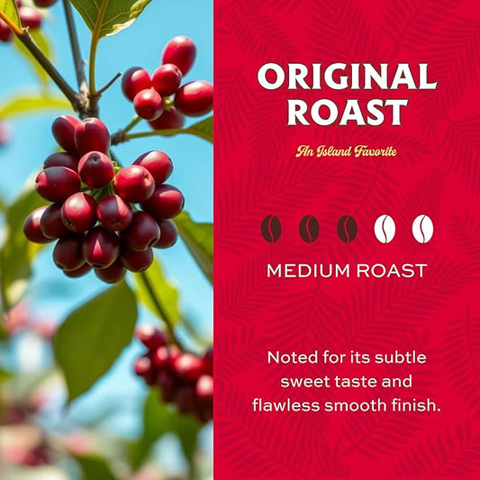 Lion Coffee 3-Pack Classic Original Ground Coffee, Medium Roast, A Taste of Aloha - 10 Ounce Bags (Pack of Three)