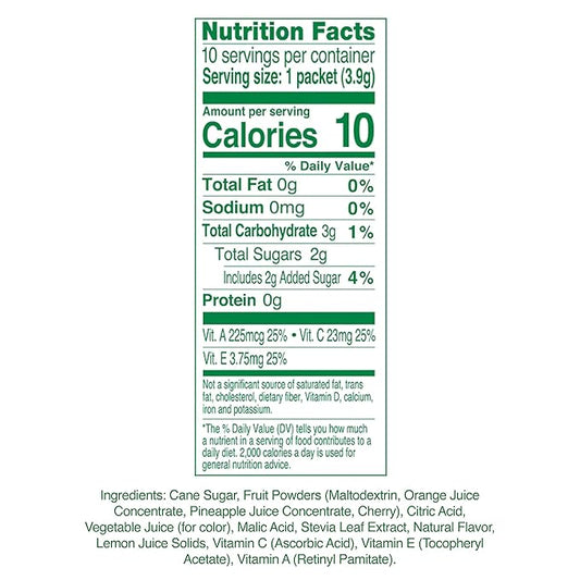 True Lemon, Fruit Punch Packets Low Sugar No Preservatives Kids Hydration Drink Mix, 1.38 Ounce (Pack of 4)