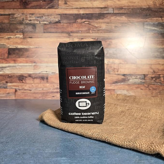Chocolate Fudge Brownie Flavored Coffee SWP Decaf, Specialty Arabica Coffee, Medium Roast, 12 ounce, Automatic Drip (Ground)
