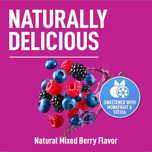 Keppi Mixed Berry Electrolytes Powder 50 Servings – Sugar Free Electrolytes Drink Mix with Potassium, Magnesium & Sodium – Keto Hydration Electrolytes – Fasting-Friendly, Low-Calorie