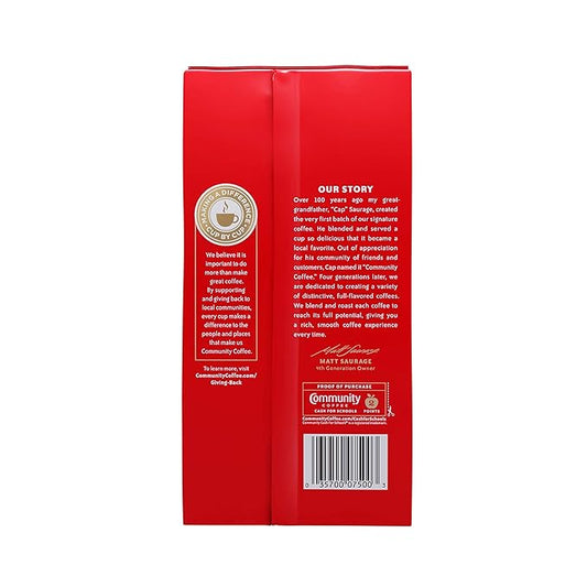 Community Coffee Dark Roast Ground Coffee, 23 Ounce Bag (Pack of 2)
