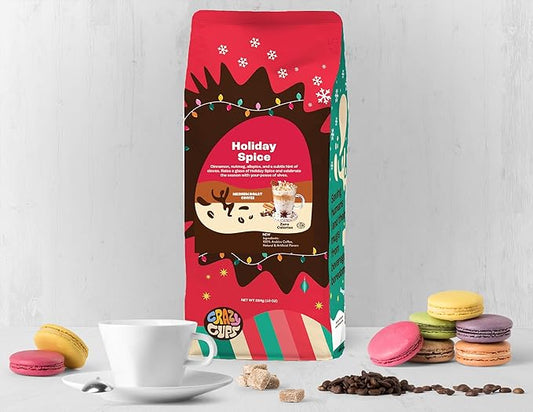 Crazy Cups Flavored Ground Holiday Spice Coffee - 10 Oz Bags (Pack of 3) - Brew Hot or Iced