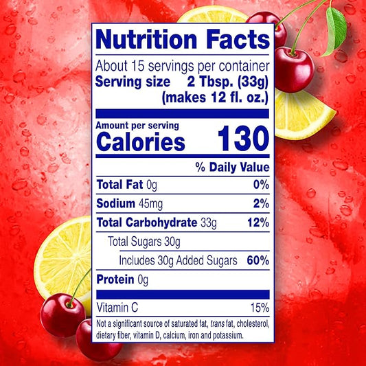 Country Time Cherry Lemonade Powdered Drink Mix, 1 Canister, for Shareable Refreshment, Naturally Flavored with Other Natural Flavor, No Artificial Sweeteners or Flavors, 18.3 oz