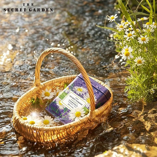 Life Plus Style Gourmet The Secret Garden Organic Chamomile Herbal Tea Bags Caffeine-Free Non GMO Gluten Free 50 Tea Bags Classic Tin