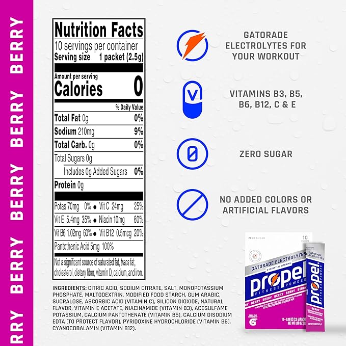 Propel Powder Packets, Berry (Pack of 120)