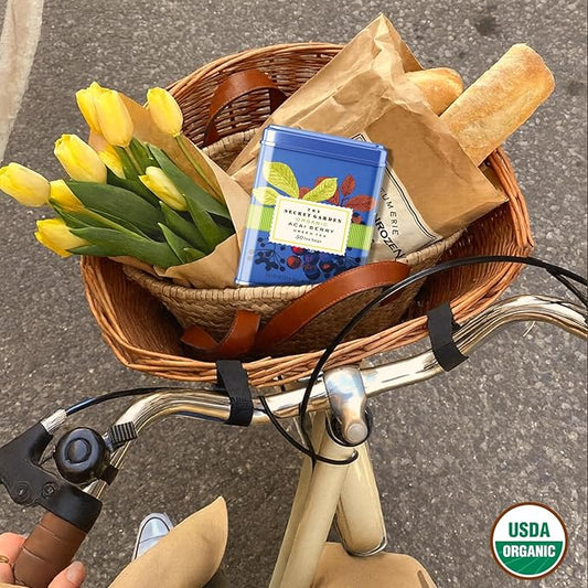 Life Plus Style Gourmet The Secret Garden Organic Acai Berry Green Tea 50 Bags Herbal Tea Blend Fruity Flavor Caffeine Boost