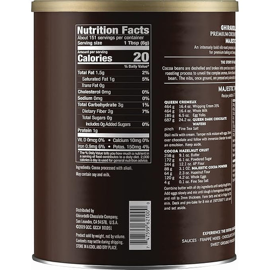 Ghirardelli Majestic Dutch Processed Cocoa Powder, 2 lb