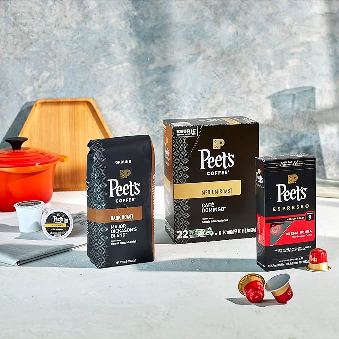 Peet's Coffee, Light Roast Keurig K-Cup Pods - Luminosa Breakfast Blend (6 Boxes of 10 K-Cup Pods)