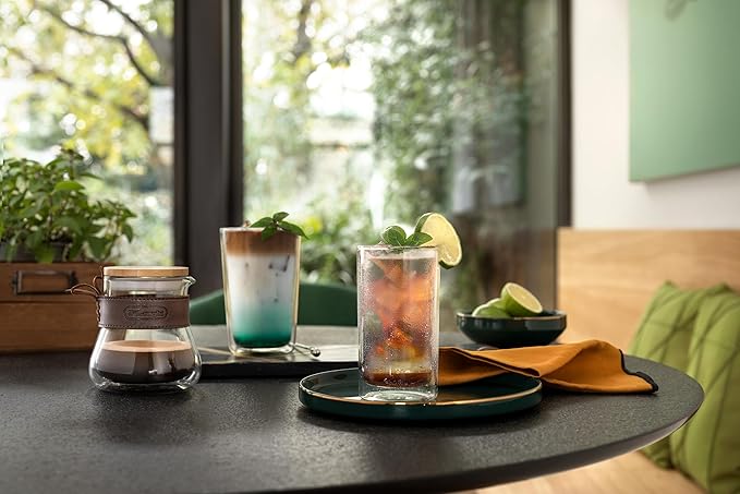 De'Longhi Double Wall Cold Brew Glass Small, (7.4fl oz/220ml) Set of 2