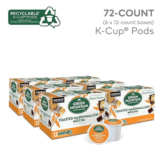Green Mountain Coffee Roasters Seasonal Selections Toasted Marshmallow Mocha, 72 Count (6 Packs of 12)