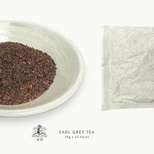 Dong Jyue Premium Earl Grey Tea, Commercial-Use Tea Bags, 25g Large Bags, 24 Count (Pack of 1), Taiwanese Earl Grey Tea for Milk Tea & Bubble Tea | Enjoy Hot or Iced | 21.16 oz / 600g Total