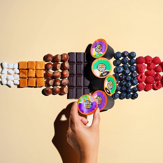Crazy Cups Flavored Coffee, Chocolate Raspberry Truffle Coffee, Single Serve Coffee for Keurig K Cups Machines, Hot or Iced Coffee, Medium Roast Coffee in Recyclable Pods, 80 Count Value Pack
