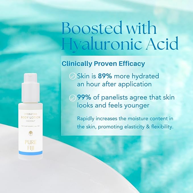 PURE FIJI Hydrating Body Lotion Travel Size, Coconut (3oz/90ml)