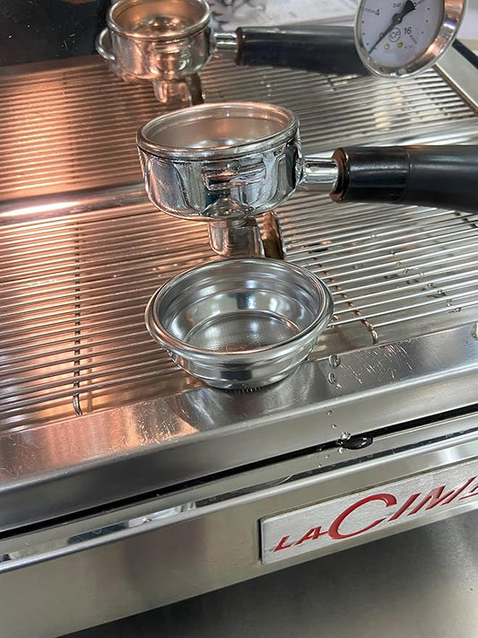 58mm E61 Precision Filter Ridged Basket Stainless Steel Portafilter Basket Espresso Compatible 58MM Portafilter FilterBasket Double Cup Coffee Replacement