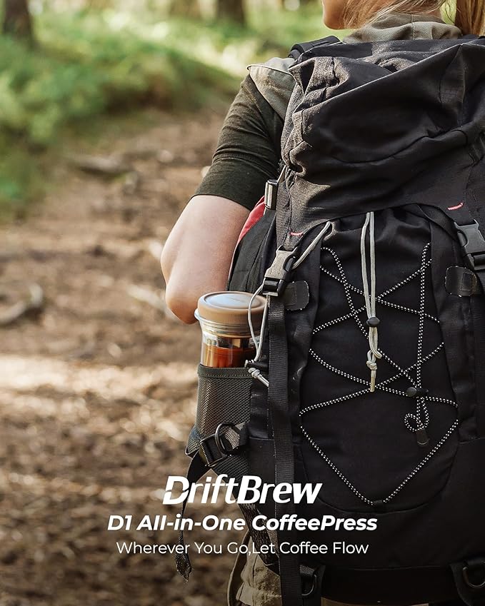 DriftBrew D1 Coffee Filters 100ct, Compostable, Disposable Coffee Filters Fits D1 All-in-One Coffee Press