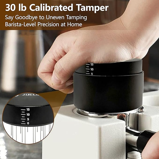 3-in-1 Coffee Distributor and Tamper with WDT Tool – Espresso Distribution Tool Set, Professional Espresso Accessories Kit, Fits 58mm Portafilters (58mm)