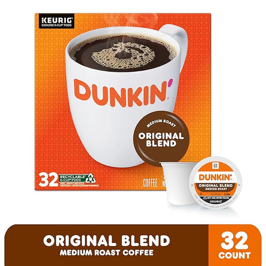Dunkin' Original Blend Medium Roast Coffee, 32 Keurig K-Cup Pods