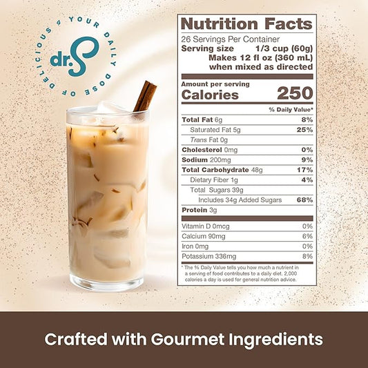 Dr. Smoothie Café Essentials Classic Chai – No Artificial Colors, Flavors, or Sweeteners – Shelf Stable – 62mg of Caffeine per Serving – Great for Hot, Iced, & Frozen Frappes (3.5 lb Bag, 26 Servings)