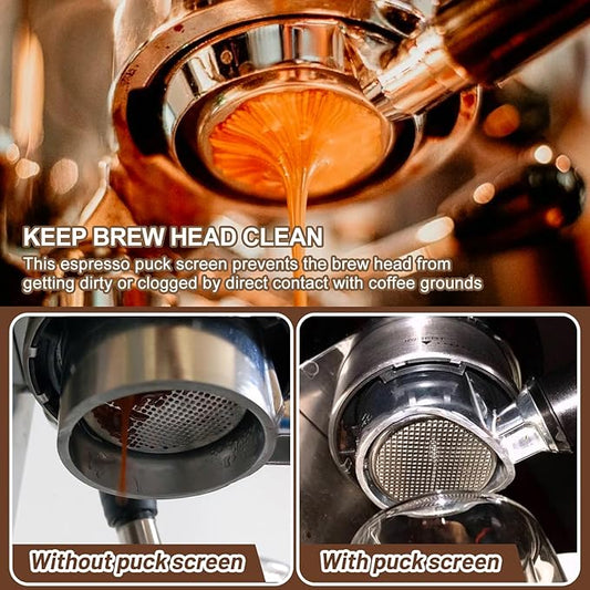 XUSH 2Pcs 51mm Espresso Puck Screen, 1.7mm Thickness Espresso Filter Screen - Made With 316 Stainless Steel, Professional Barista Tool for Espresso Portafilter Filter Basket