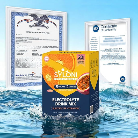Electrolytes Powder Packets, Citrus Passion Fruit(0.36 oz*20 Sticks), Sugar Free Hydration Packets Electrolyte Drink Mix with 7 Vitamins and Electrolytes, Keto Friendly, Vegan