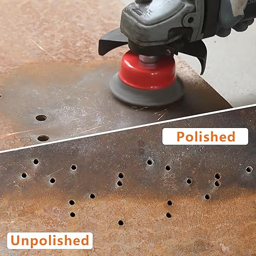 Gaquolam Wire Wheel Brush for 4 1/2 Angle Grinder, 5/8"-11 Thread Arbor,4 & 3 Inch Twist Knotted Coarse Crimped Wire Brushes (4pcs Wire Wheels)