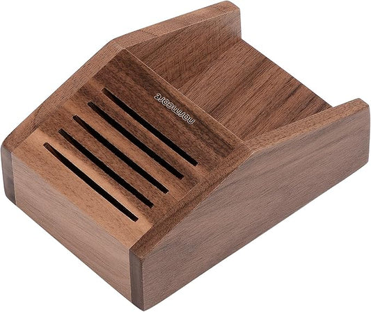 Normcore Espresso Filter Holder and Organizer, Holds 5 Puck Screens, Compact Countertop Storage for Paper Filters and Diffuser Screens, Genuine American Walnut Wood