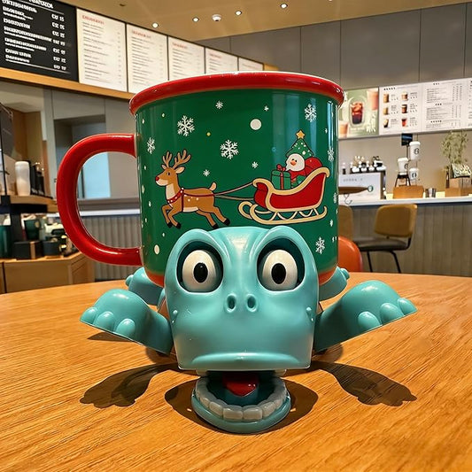 JOD® Turtle Coaster, 3D Printed Funny Tea Coasters with Interactive Expression, Turtle Cup Holder, Liftable Limbs & Expressive Face for Turtles,Tortoise Lover Gag Gifts Home Decor(Blue Pro)