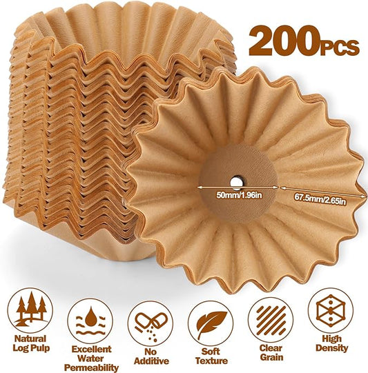 Palksky 200 Count Percolator Coffee Filters, Disposable Replacement Coffee Filter for Farberware Coletti Elite Gourmet Cuisinart, Paper Coffee Pot filters for Camping Home Office