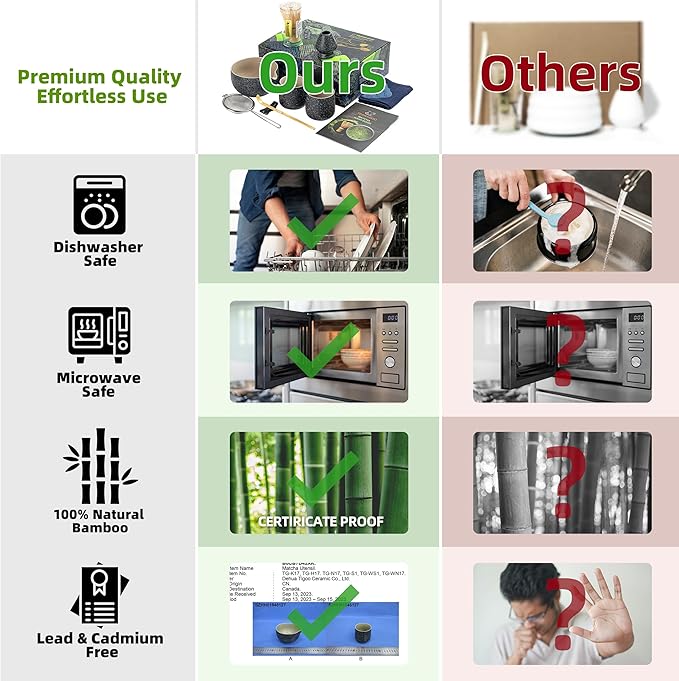 TEANAGOO 9 Pcs Matcha Whisk Set,Ceramic Matcha Set,Matcha Kit for Ceremony,Matcha Tea Set for Making Breakfast/Matcha Latte,Matcha Whisk and Bowl Set with 2 Matcha Cups(7.2oz),Gift for Matcha Lover